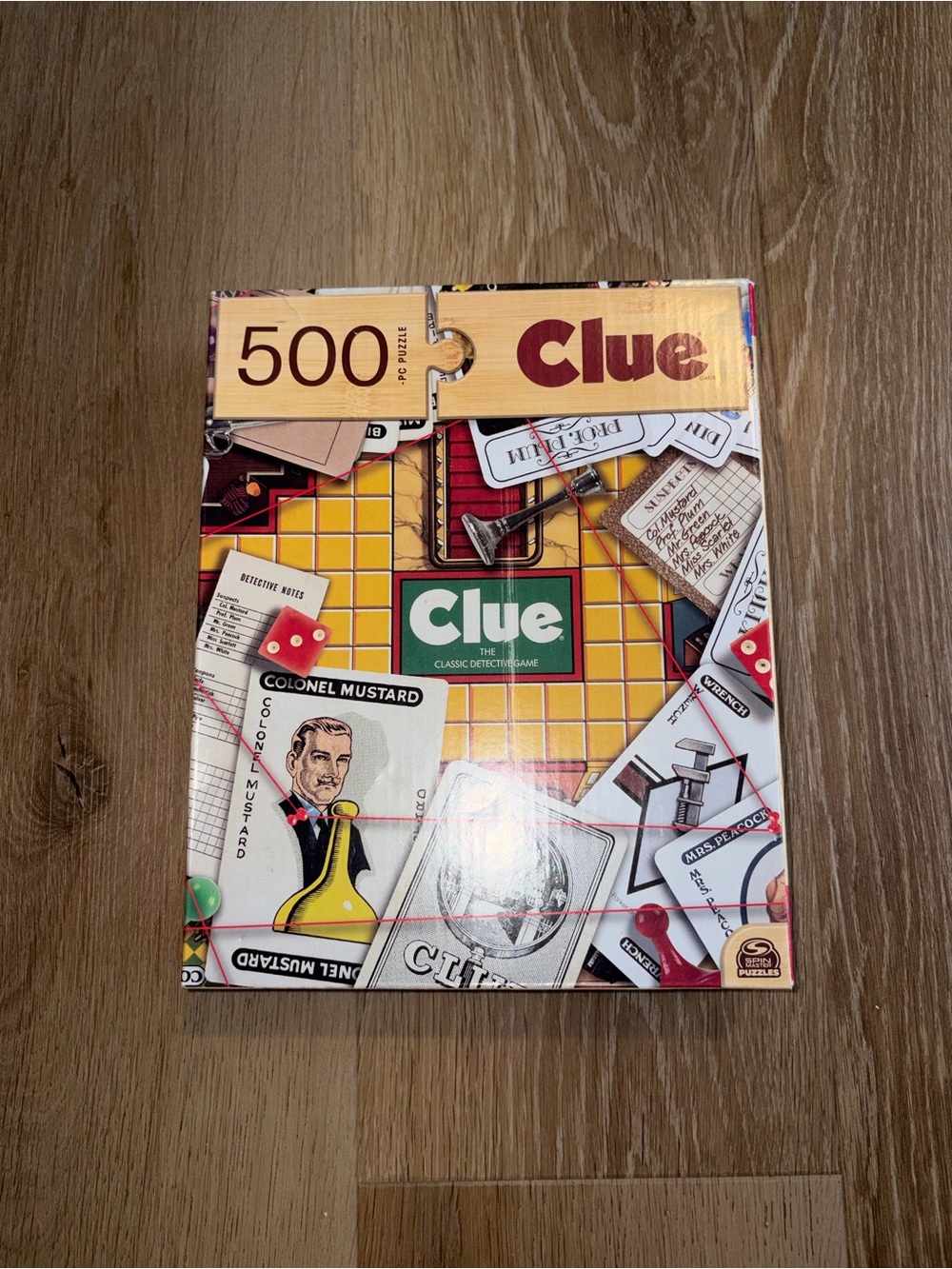 Jigsaw Puzzles Retro Clue Board Game Spin Master  500 Piece NEW